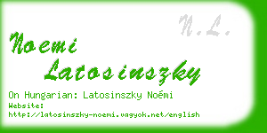 noemi latosinszky business card