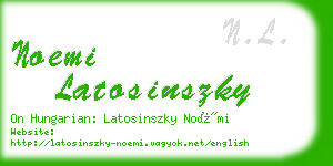 noemi latosinszky business card